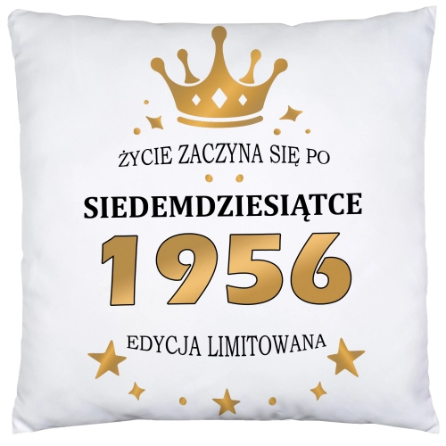 PODUSZKA 40x40 PREZENT URODZINY 70 SIEDEMDZIESIĄTKĘ