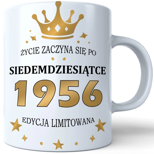 SUPER KUBEK NA PREZENT URODZINY 70 SIEDEMDZIESIĄTKĘ