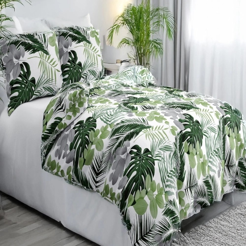 POŚCIEL 100% BAWEŁNA ZIELONA DŻUNGLA POLSKI KOMPLET POŚCIELI