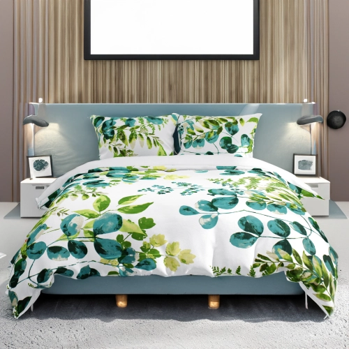 POŚCIEL 100% BAWEŁNA  WODNE LIŚCIE POLSKI KOMPLET POŚCIELI