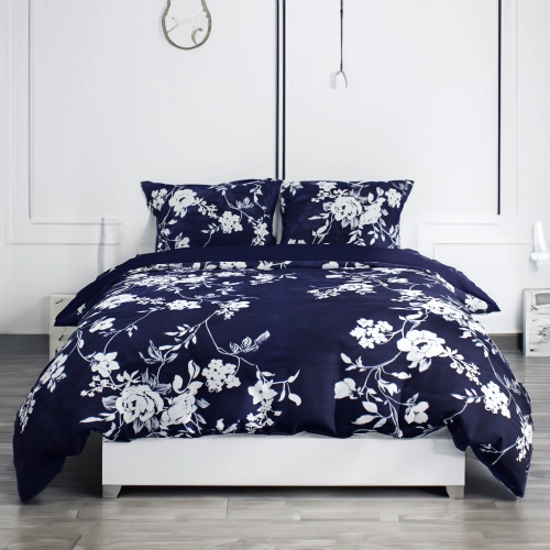 KOMPLET POŚCIELI POLSKA 100% BAWEŁNA PORCELANOWE KWIATY 200x200