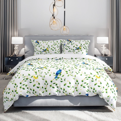 POŚCIEL 100% BAWEŁNA LIŚCIASTE PNĄCZA  POLSKI KOMPLET POŚCIELI