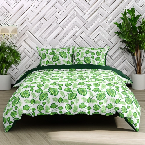 KOMPLET POŚCIELI POLSKA 100% BAWEŁNA ZIELONY RAJ 140x200