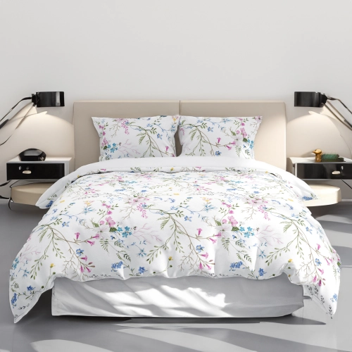 POŚCIEL 100% BAWEŁNA KWITNĄCE PNĄCZA POLSKI KOMPLET POŚCIELI