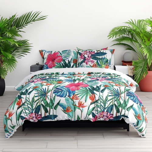 POŚCIEL 100% BAWEŁNA EGZOTYCZNY OGRÓD POLSKI KOMPLET POŚCIELI