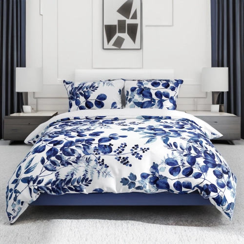 POŚCIEL 100% BAWEŁNA NIEBIESKI OGRÓD POLSKI KOMPLET POŚCIELI