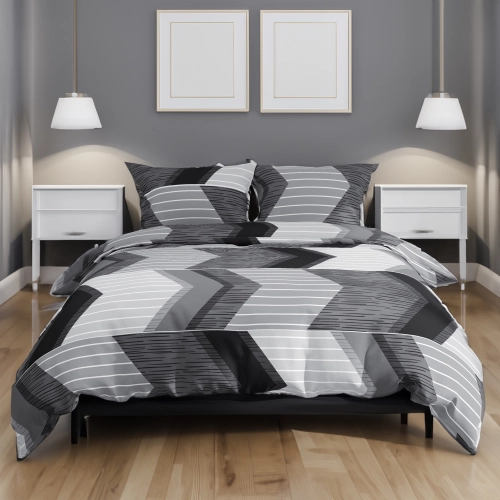 POŚCIEL 100% BAWEŁNA GEOMETRYCZNY RYT POLSKI KOMPLET POŚCIELI