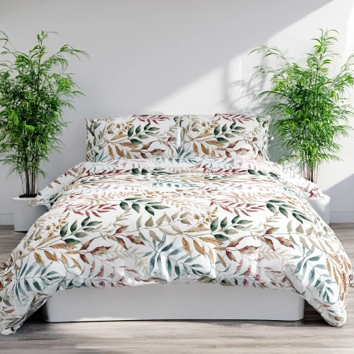 POŚCIEL 100% BAWEŁNA LEŚNY SZUM POLSKI KOMPLET POŚCIELI