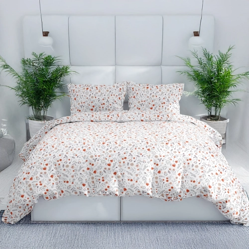 KOMPLET POŚCIELI POLSKA 100% BAWEŁNA POLNY OGRÓD 140x200