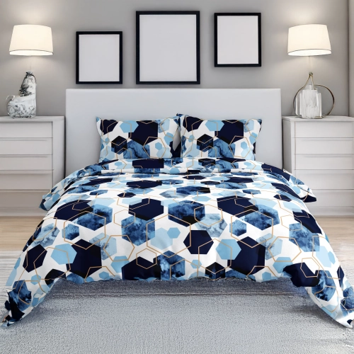 POŚCIEL 100% BAWEŁNA OCEANICZNA GEOMETRIA POLSKI KOMPLET POŚCIELI
