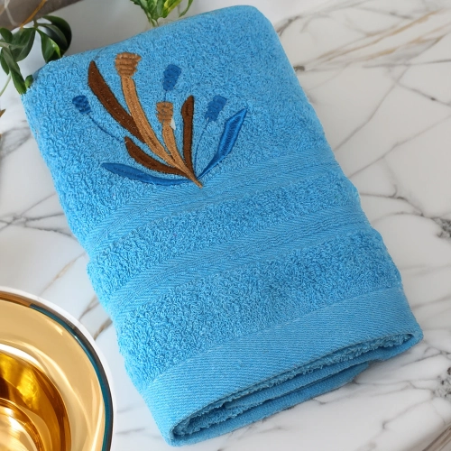 GRUBY RĘCZNIK KĄPIELOWY 50x100cm z HAFTEM 450/m2 CHŁONNY