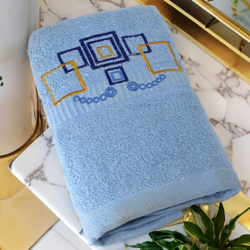 GRUBY RĘCZNIK KĄPIELOWY 50x100cm z HAFTEM 450/m2 CHŁONNY