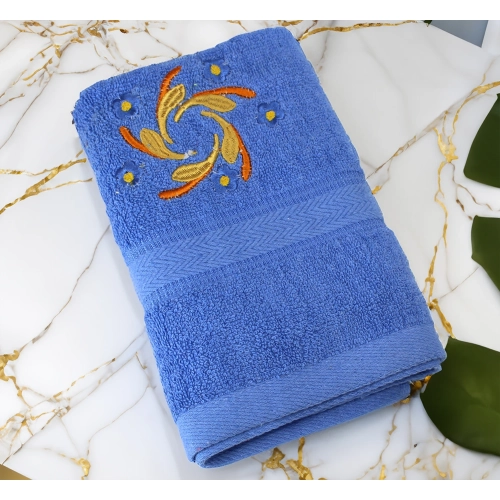 GRUBY RĘCZNIK KĄPIELOWY 50x100cm z HAFTEM 450/m2 CHŁONNY