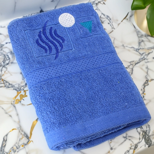 GRUBY RĘCZNIK KĄPIELOWY 50x100cm z HAFTEM 450/m2 CHŁONNY