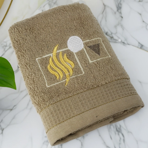 GRUBY RĘCZNIK KĄPIELOWY 50x100cm z HAFTEM 450/m2 CHŁONNY