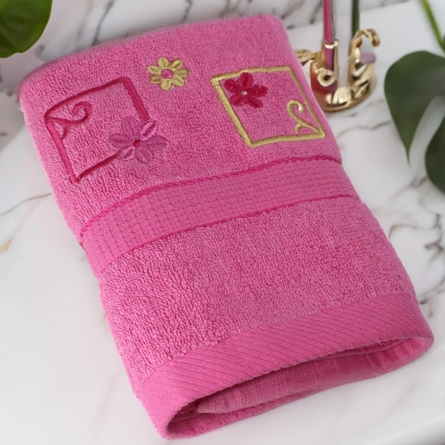 GRUBY RĘCZNIK KĄPIELOWY 50x100cm z HAFTEM 450/m2 CHŁONNY