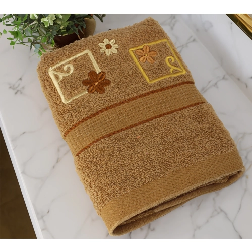 GRUBY RĘCZNIK KĄPIELOWY 50x100cm z HAFTEM 450/m2 CHŁONNY