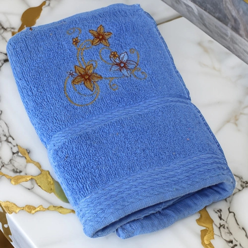 GRUBY RĘCZNIK KĄPIELOWY 50x100cm z HAFTEM 450/m2 CHŁONNY