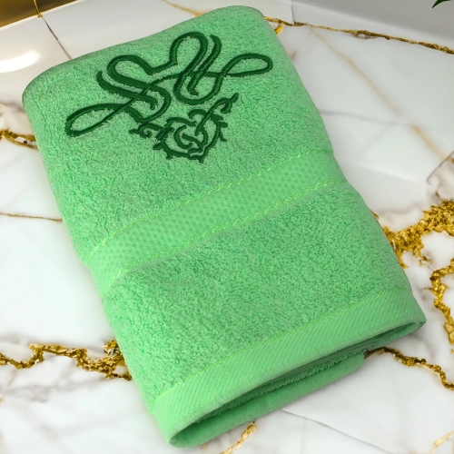 GRUBY RĘCZNIK KĄPIELOWY 50x100cm z HAFTEM 450/m2 CHŁONNY