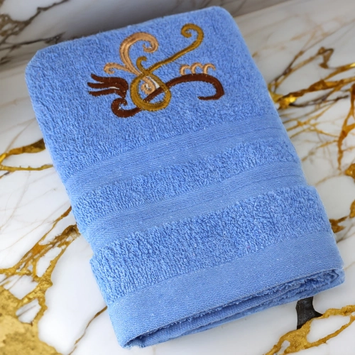 GRUBY RĘCZNIK KĄPIELOWY 50x100cm z HAFTEM 450/m2 CHŁONNY