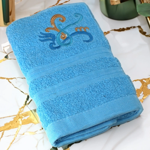 GRUBY RĘCZNIK KĄPIELOWY 50x100cm z HAFTEM 450/m2 CHŁONNY