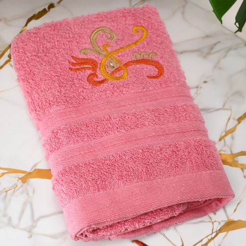 GRUBY RĘCZNIK KĄPIELOWY 50x100cm z HAFTEM 450/m2 CHŁONNY