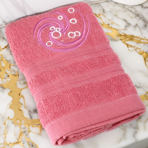 GRUBY RĘCZNIK KĄPIELOWY 50x100cm z HAFTEM 450/m2 CHŁONNY