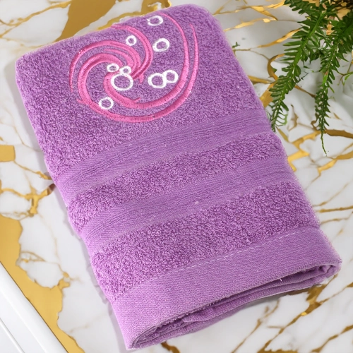 GRUBY RĘCZNIK KĄPIELOWY 50x100cm z HAFTEM 450/m2 CHŁONNY