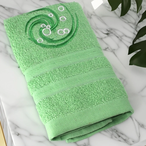 GRUBY RĘCZNIK KĄPIELOWY 50x100cm z HAFTEM 450/m2 CHŁONNY