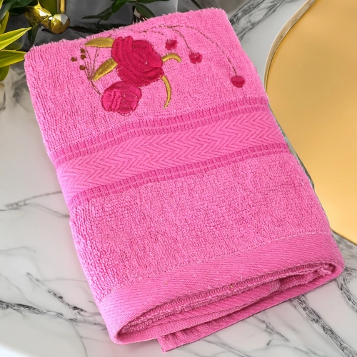 GRUBY RĘCZNIK KĄPIELOWY 50x100cm z HAFTEM 450/m2 CHŁONNY