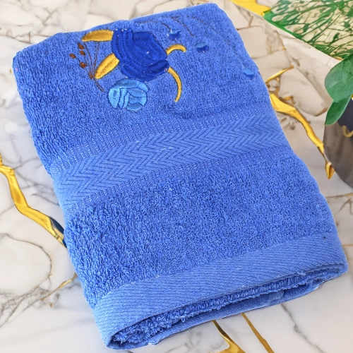 GRUBY RĘCZNIK KĄPIELOWY 50x100cm z HAFTEM 450/m2 CHŁONNY