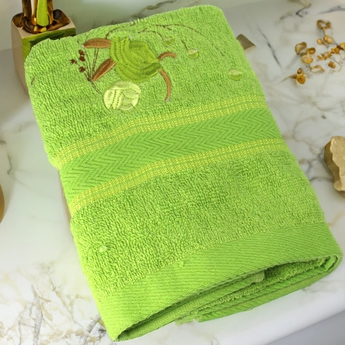 GRUBY RĘCZNIK KĄPIELOWY 50x100cm z HAFTEM 450/m2 CHŁONNY