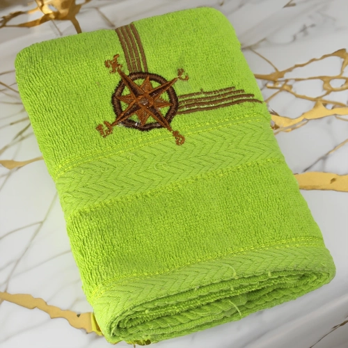 GRUBY RĘCZNIK KĄPIELOWY 50x100cm z HAFTEM 450/m2 CHŁONNY