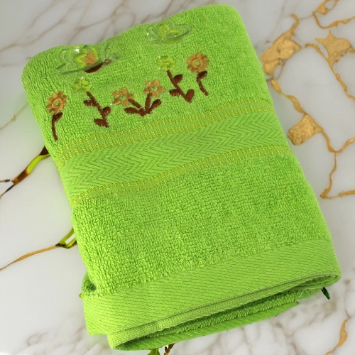 GRUBY RĘCZNIK KĄPIELOWY 50x100cm z HAFTEM 450/m2 CHŁONNY