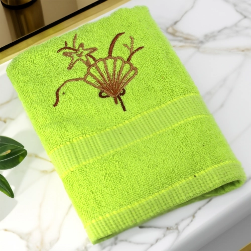 GRUBY RĘCZNIK KĄPIELOWY 50x100cm z HAFTEM 450/m2 CHŁONNY