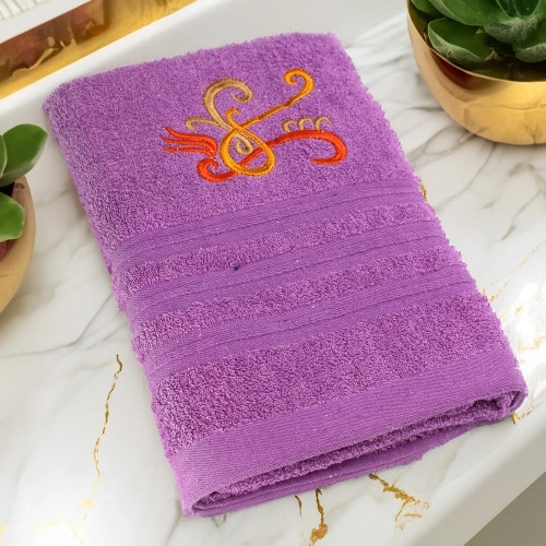 GRUBY RĘCZNIK KĄPIELOWY 70x140cm z HAFTEM 450/m2 CHŁONNY