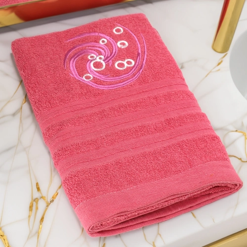 GRUBY RĘCZNIK KĄPIELOWY 70x140cm z HAFTEM 450/m2 CHŁONNY