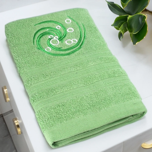 GRUBY RĘCZNIK KĄPIELOWY 70x140cm z HAFTEM 450/m2 CHŁONNY