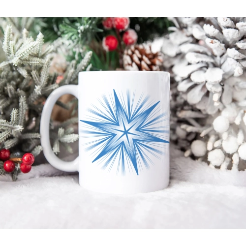 SUPER ŚWIĄTECZNY KUBEK PREZENT 330ml ŚNIEŻYNKA