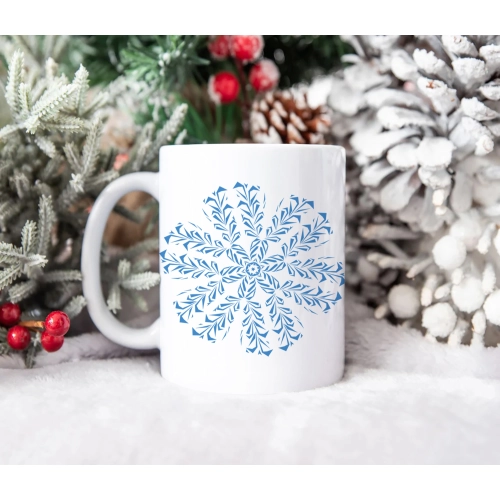 SUPER ŚWIĄTECZNY KUBEK PREZENT 330ml ŚNIEŻYNKA