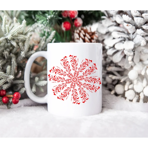 SUPER ŚWIĄTECZNY KUBEK PREZENT 330ml ŚNIEŻYNKA