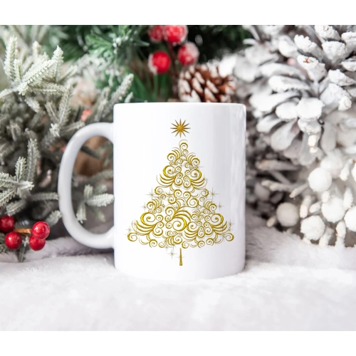 SUPER ŚWIĄTECZNY KUBEK PREZENT 330ml CHOINKA