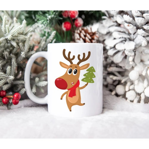 SUPER ŚWIĄTECZNY KUBEK PREZENT 330ml RENIFER