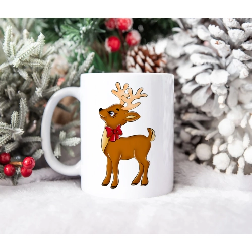 SUPER ŚWIĄTECZNY KUBEK PREZENT 330ml RENIFER