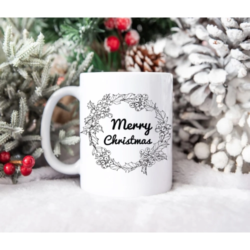 ŚWIĄTECZNY KUBEK 330ml PREZENT ŚWIĘTA POD CHOINKĘ