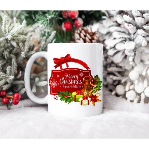 ŚWIĄTECZNY KUBEK 330ml PREZENT ŚWIĘTA POD CHOINKĘ