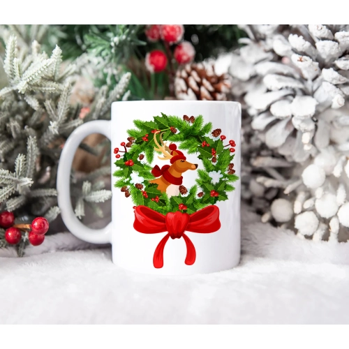 ŚWIĄTECZNY KUBEK 330ml PREZENT ŚWIĘTA POD CHOINKĘ