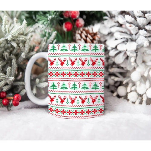 ŚWIĄTECZNY KUBEK 330ml PREZENT ŚWIĘTA POD CHOINKĘ