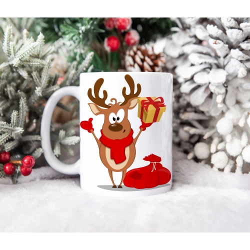 ŚWIĄTECZNY KUBEK 330ml PREZENT ŚWIĘTA POD CHOINKĘ