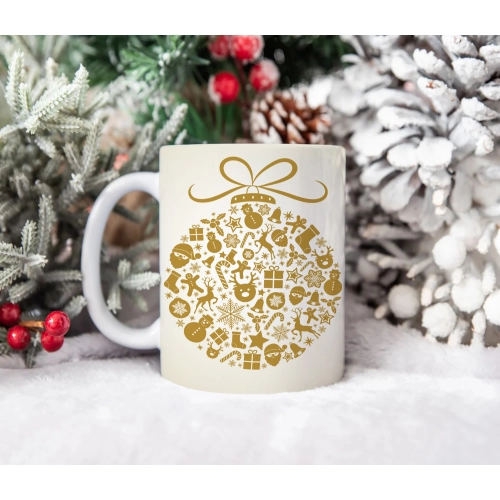 ŚWIĄTECZNY KUBEK 330ml PREZENT ŚWIĘTA POD CHOINKĘ